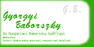 gyorgyi baborszky business card